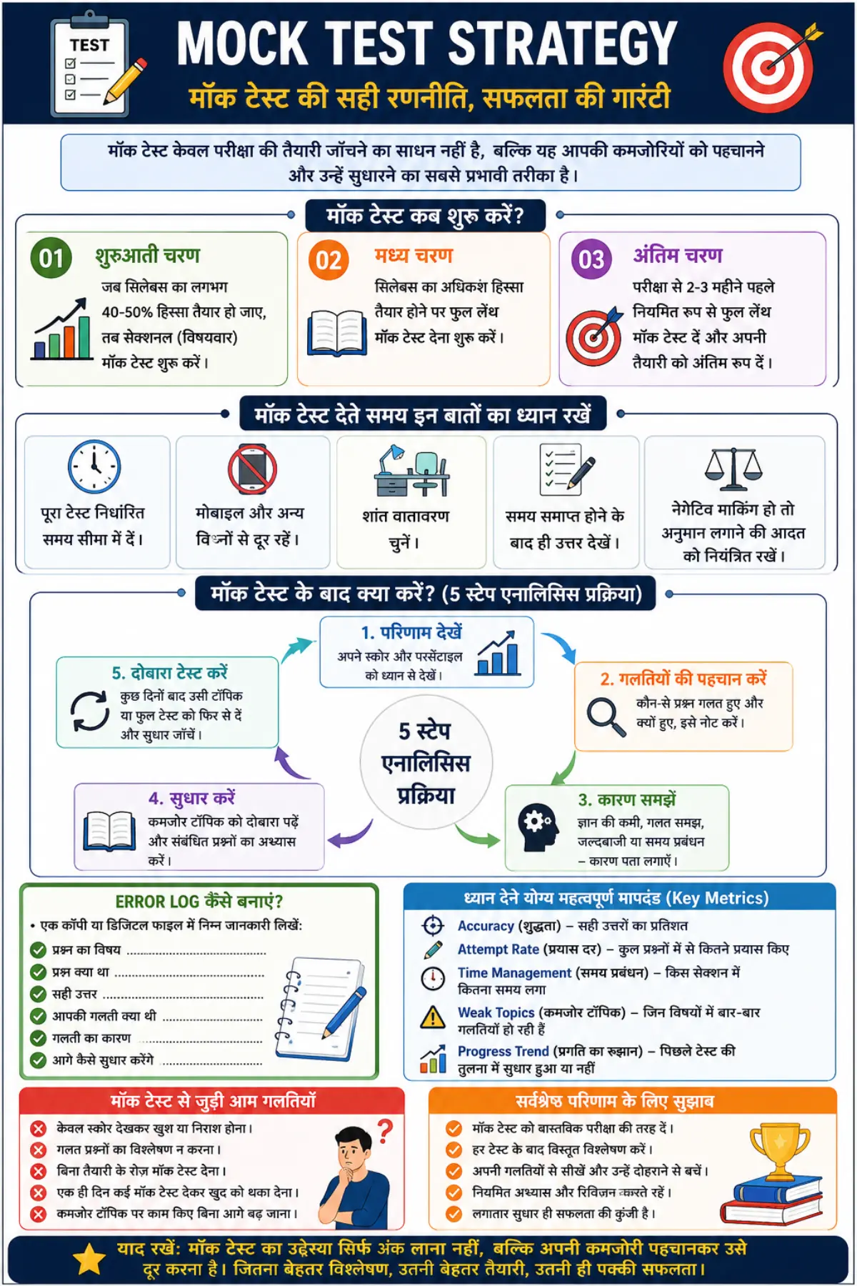 Mock Test Strategy Infographic
