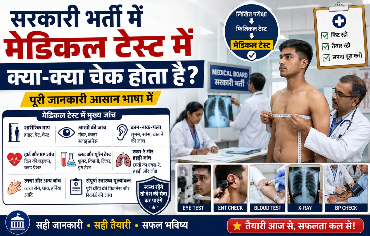 सरकारी भर्ती मेडिकल टेस्ट
