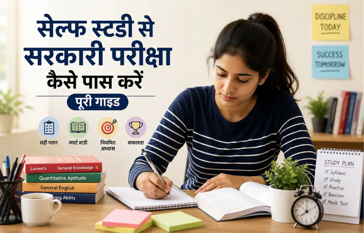 सेल्फ स्टडी से सरकारी परीक्षा कैसे पास करें
